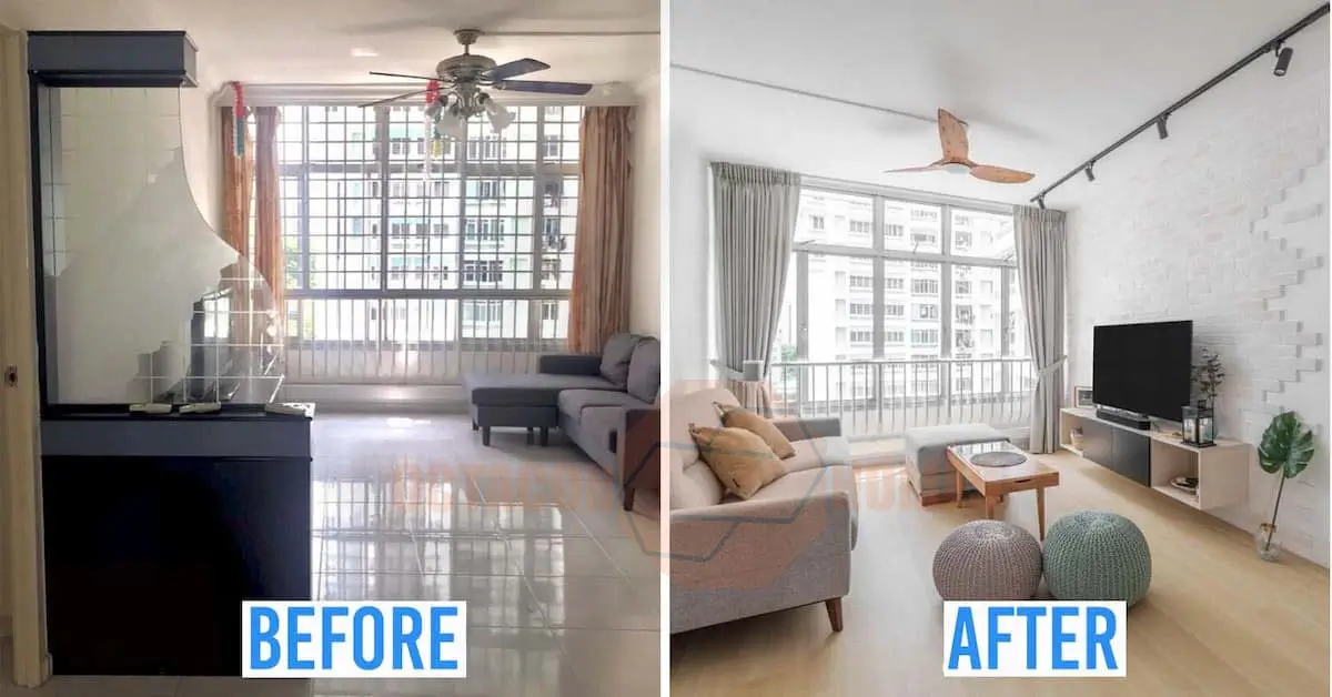 Melbourne hallway renovation before and after with improved lighting