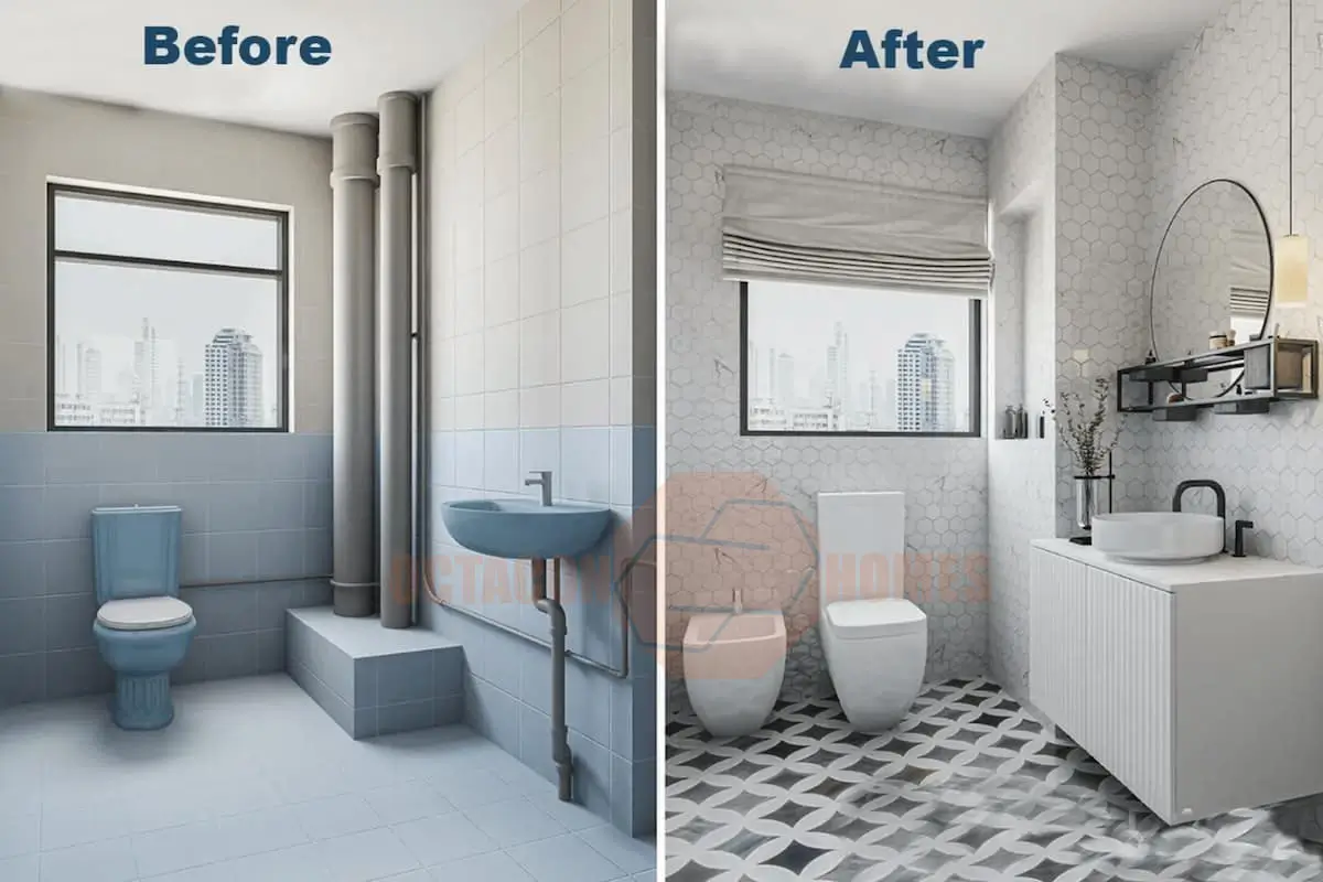 Melbourne home extension before and after showing additional living space